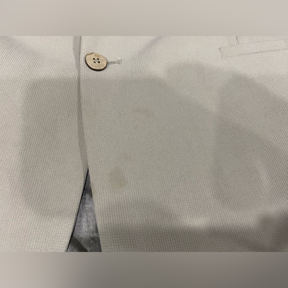 Joseph & Feiss Men's Blazer Sport Coat Size 42L Light Beige 100% Silk Jacket - Picture 10 of 11
